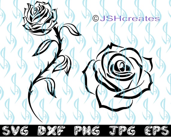 Download Rose Svg Flowers Svg Rose Flower Svg Silhouette Cut File Etsy