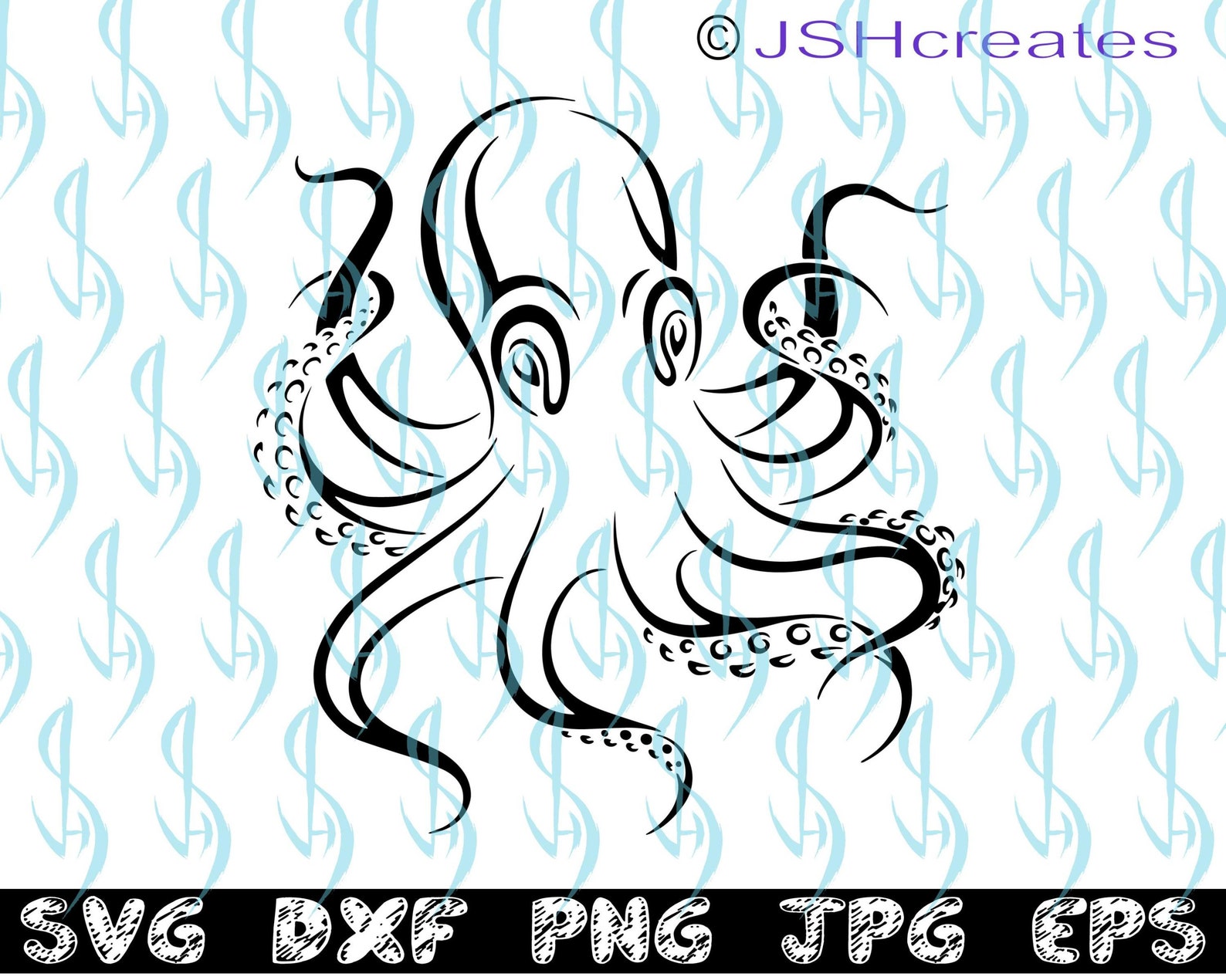 Octopus svg Squid svg Octopus SVG Silhouette Cut File | Etsy