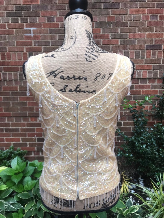 1950s- 1960s top/ Vintage 1950s/1960s beaded top - image 5