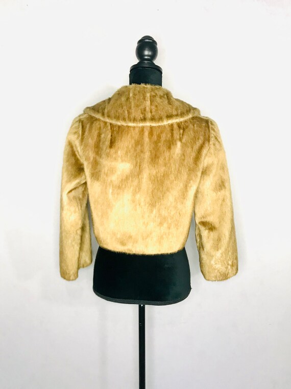 1950 faux fur waist coat bolero - image 6