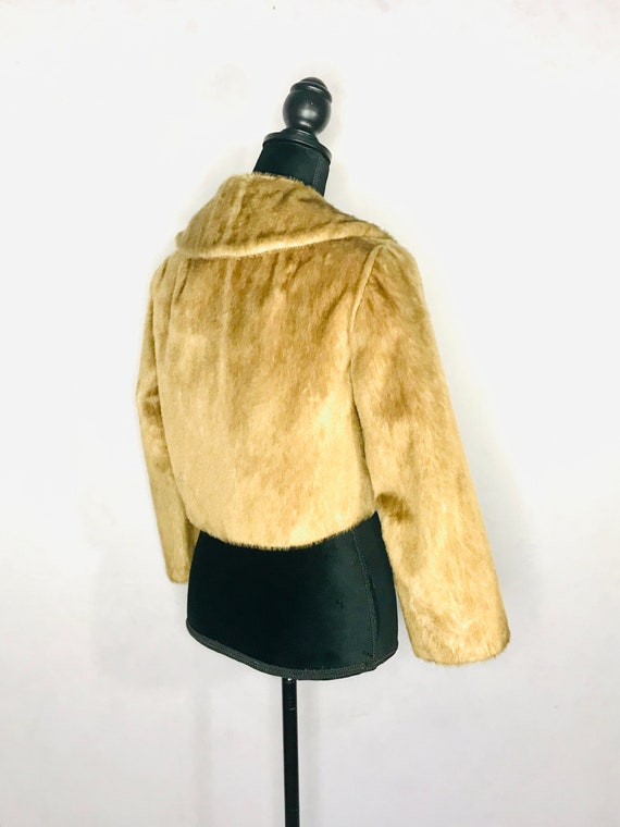 1950 faux fur waist coat bolero - image 5