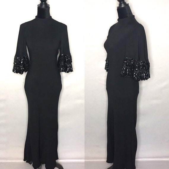 1940s dress/ Vintage 1940s bias cut dress