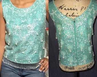 Vintage 1950/60's beaded top