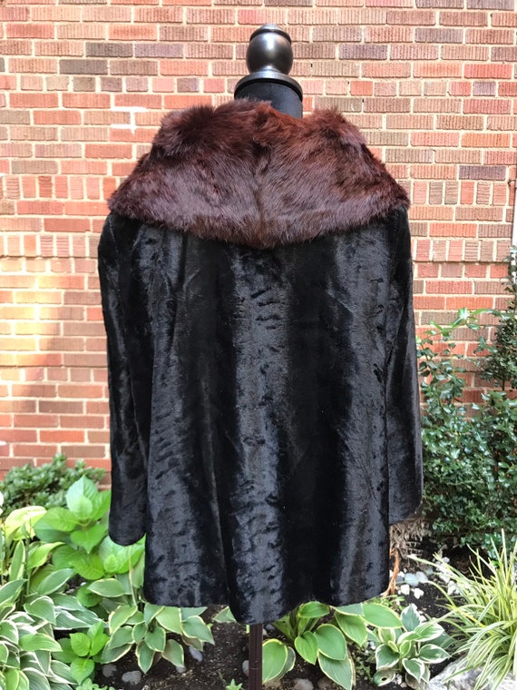 1950s coat/ Vintage 1950s faux fur coat - image 6