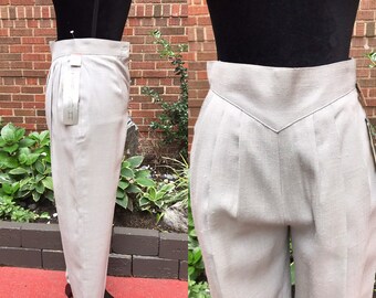 1980s Pants/ Vintage 1980s Prive II pleated trouser pants