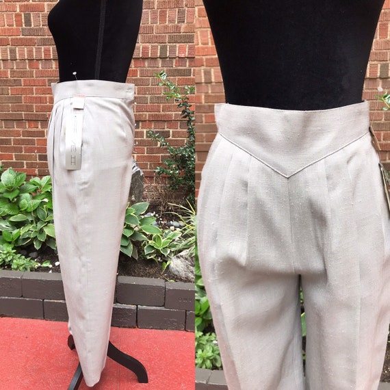 1980s Pants/ Vintage 1980s Prive II pleated trous… - image 1