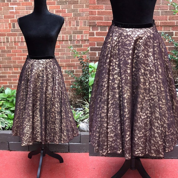 1950s Skirt/ Vintage 1950s Circle Skirt