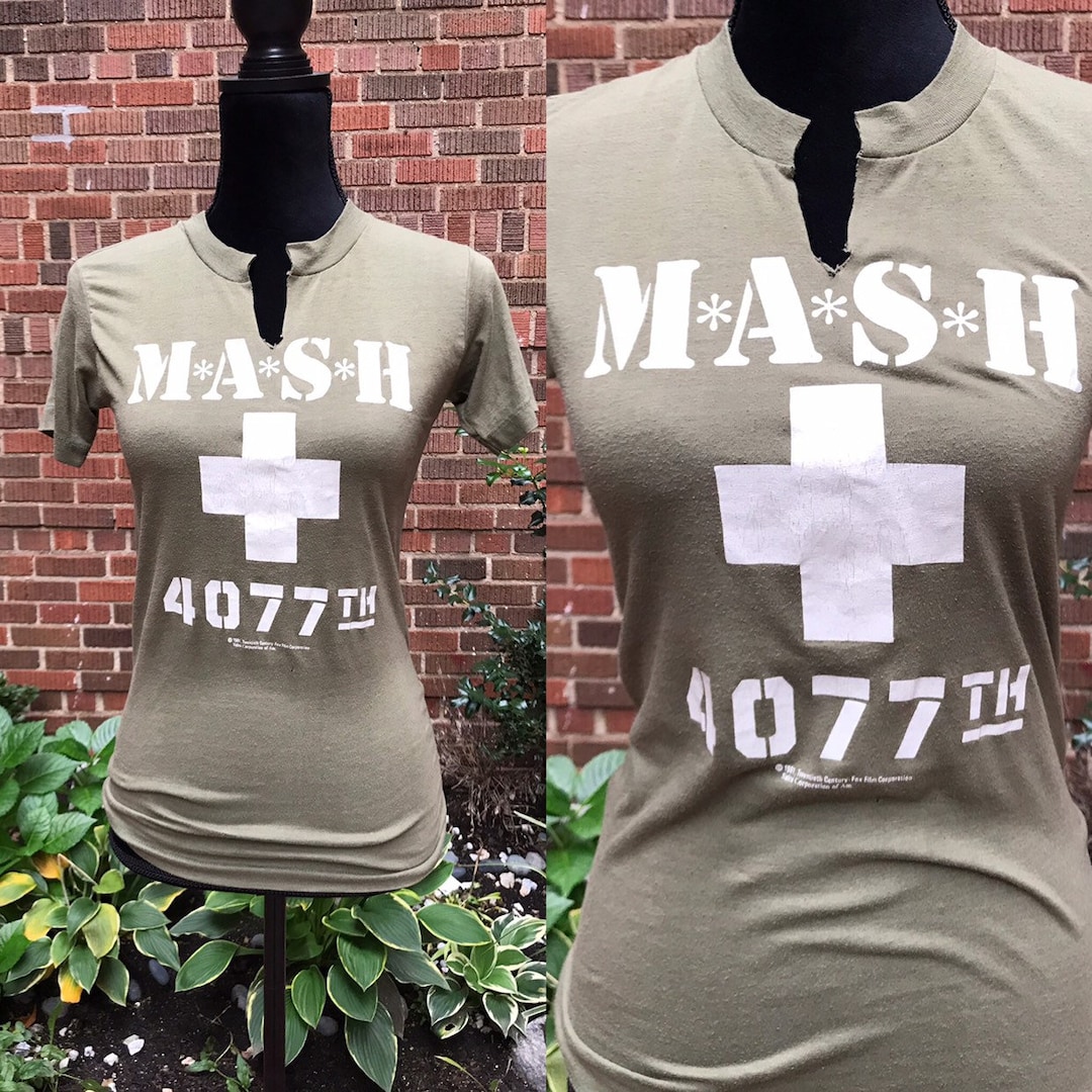 T-shirt Manches Courtes Company 81 – Vert Rayé – Taille M – Coton – Vintage 90's