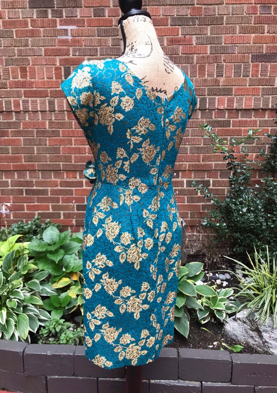 1950s dress/ 1950s cocktail wiggle dress - image 8