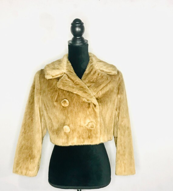 1950 faux fur waist coat bolero - image 3