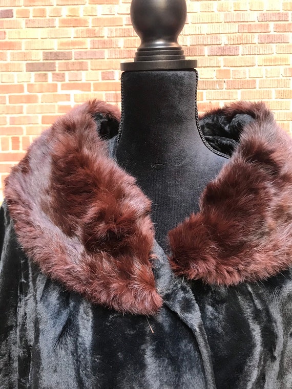 1950s coat/ Vintage 1950s faux fur coat - image 5