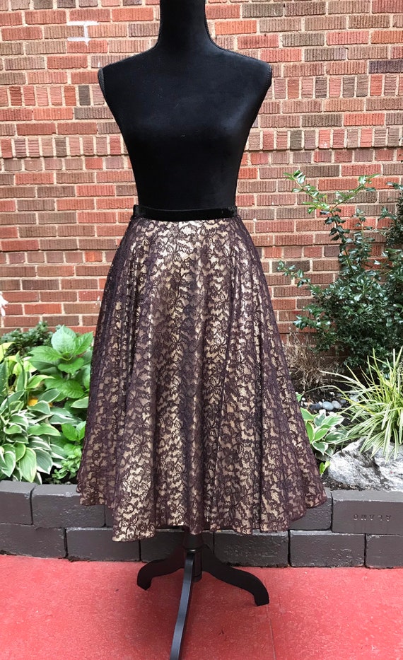 1950s Skirt/ Vintage 1950s Circle Skirt - image 4
