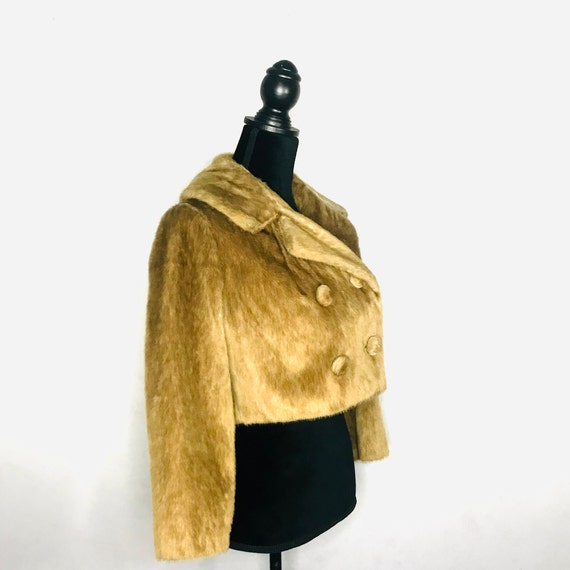 1950 faux fur waist coat bolero - image 2