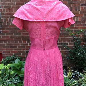 1950s dress/ Vintage 1950s lace dress image 8