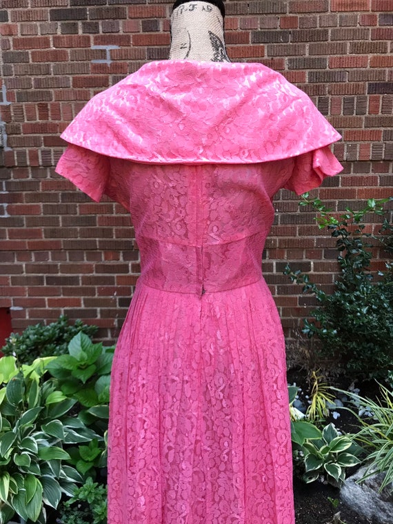 1950s dress/ Vintage 1950s lace dress - image 8