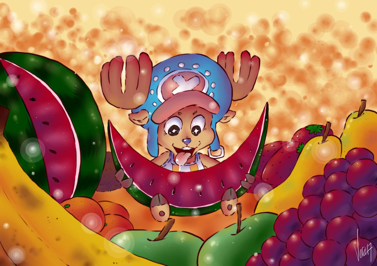 Print Chopper Fruit Etsy