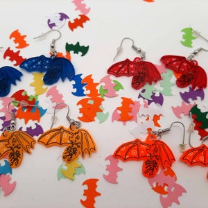 Earrings - Pallid Bat with Scorpion