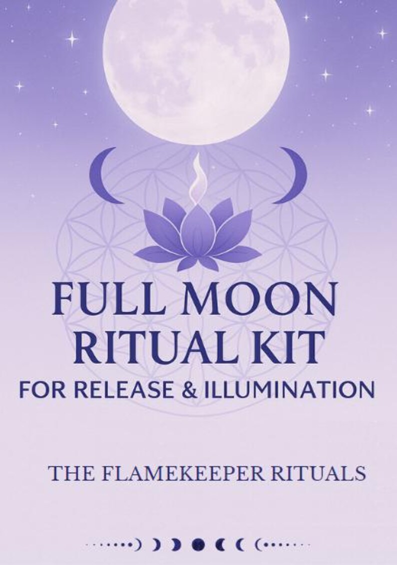 Full Moon Ritual Kit | Printable Lunar Workbook PDF | Release ...