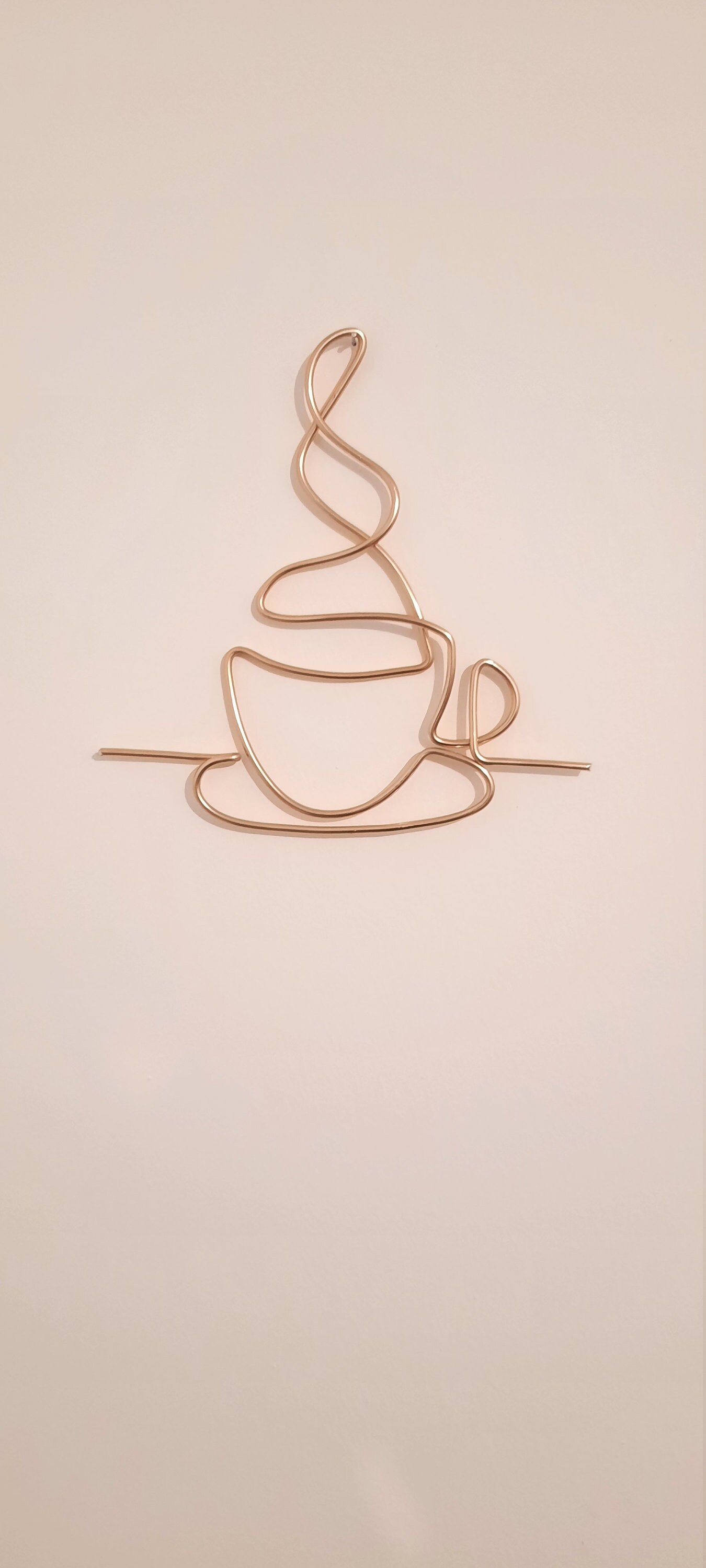 Wire Shapes coffee cup wall decor kitchen coffee Etsy