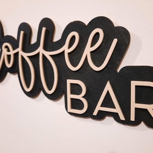 Coffee wall sign - wood and acrylic - coffee lover-  home decor - wall art - wall decor - kitchen decor  - wall plaque