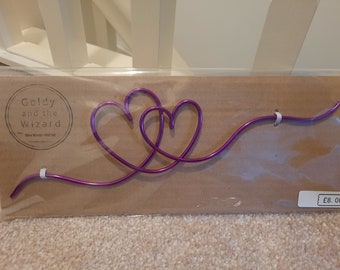 Ready Made - Wire Due of hearts wall sign -Romantic Wall Decor - Wire Words - Feature Wall - Picture Wall