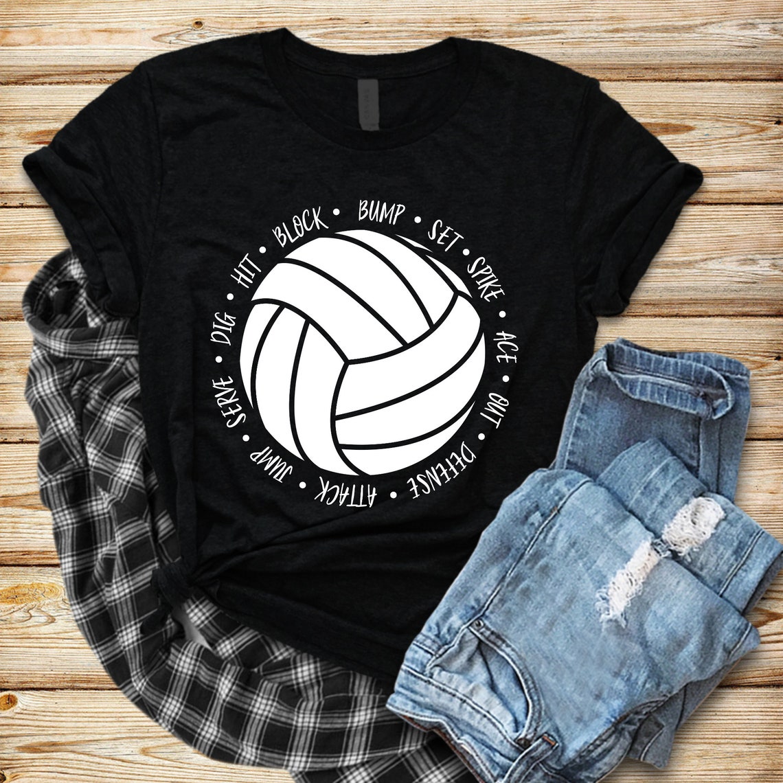Volleyball Shirt Volleyball Script Shirt Volleyball Tshirt Etsy