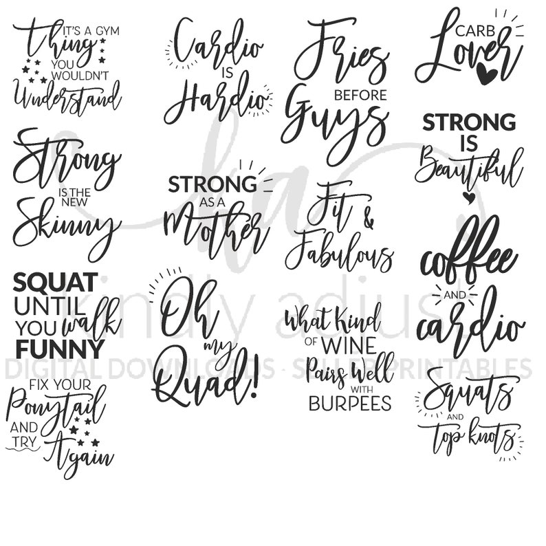 Download Workout SVG Bundle SVG Files for Cricut Fitness Svg Gym ...