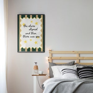The Stars Aligned and Then There Was You Art Print | Romantic Quote Wall Art | Bedroom Decor | Nursery Printable | Instant Download