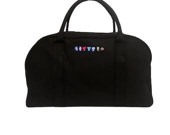 Canvas Duffel bag with Embroidered All BT21 Characters - Koya, RJ, Mang, Chimmy, Cooky, Tata, Shooky, Travel bag, Weekender Bag, Diaper Bag