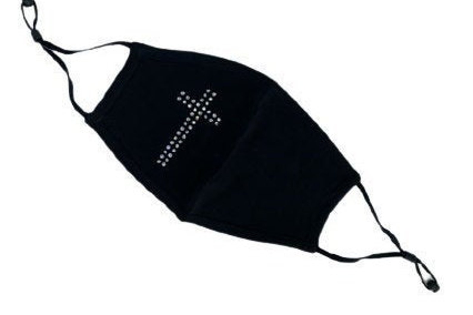 BLING Crystal Rhinestone Face Mask Christian Cross Etsy