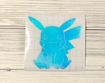Pikachu Decal Vinyl Sticker for Car windows, coffee mugs, Laptops, phone cases, walls etc.