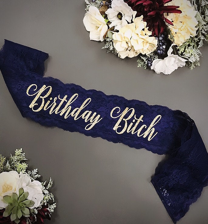 Decoration Hens Supplies Lace 'Birthday Bitch' For Birthday Parties Sash 