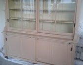 Ancient store cabinet sales display case antique large 2.2 m sales cabinet glass sliding doors kitchen buffet Art Nouveau, vintage