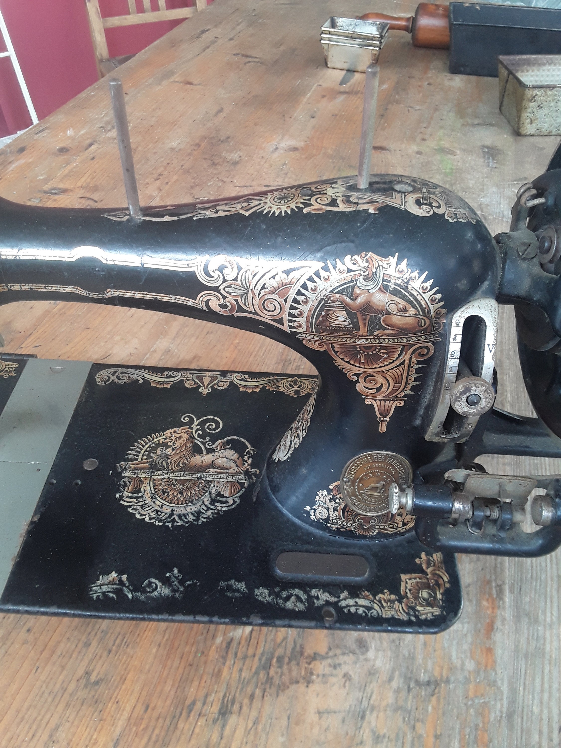 Antique Sewing Machine Travel Sewing Machine Cast Iron & Etsy