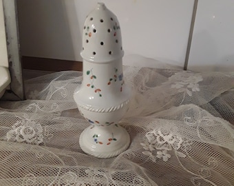 Antiker Fayence  Zuckerstreuer Keramikstreuer 16,5 cm Sugarshaker Muffineer viktorianisch Rarität french Vintage Brocante Deko Sammlerstück