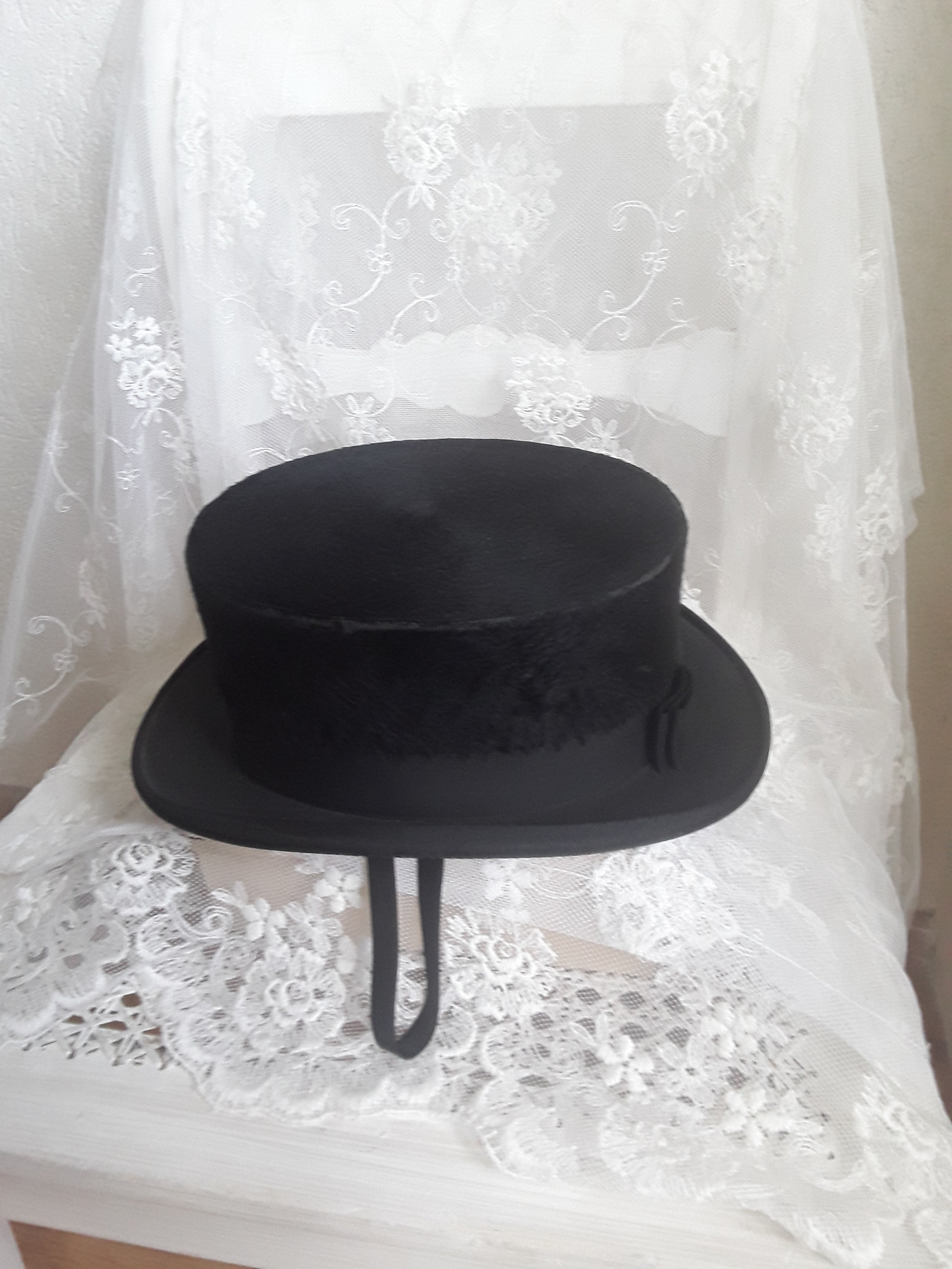 Antique Bowler Hat Derby Hat Bowler Cap Black Beaver Fur Etsy
