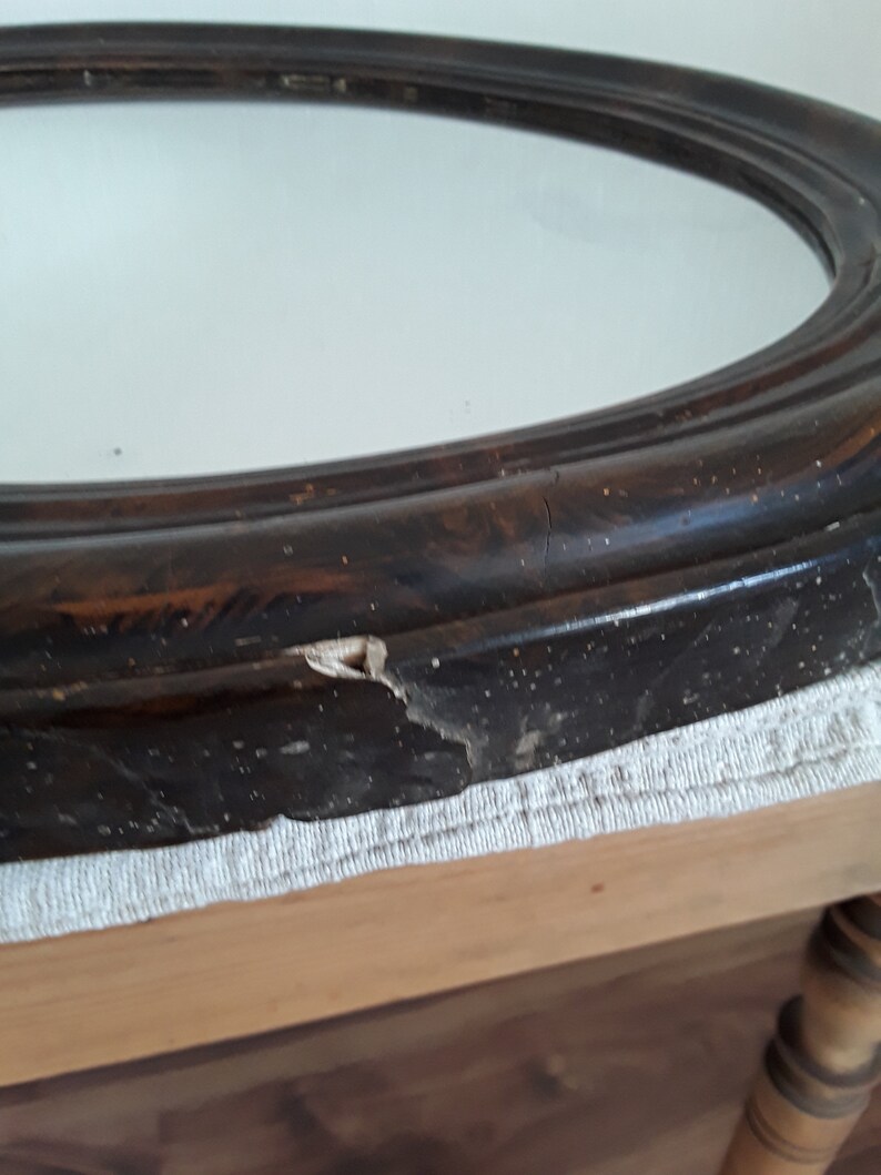 Antiker Spiegelovaler Wandspiegelmassiver | Etsy