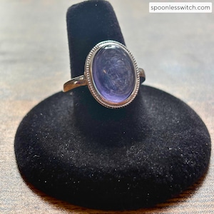 Purple Mica Lepidolite White Bronze Gemstone Rings