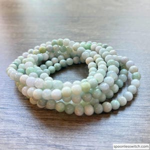 Beautiful Burma Jade Gemstone Stretch Bracelets - Crafted with 6mm Beads and a 7.5” Diameter - Symbolizing Purity, Harmony, and Good Fortune