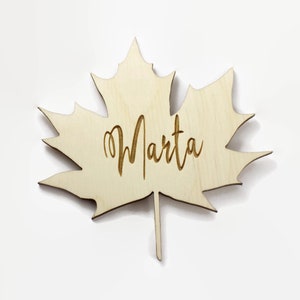 Pack of 10 Maple leaf place cards | Autumn wedding place cards | Maple leaf ideas | Maple leaves | Place cards | Wooden maple place cards
