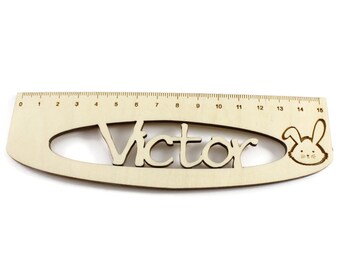 Regla de madera personalizada / Regalo de Pascua, regalo para profesores (15 cm)