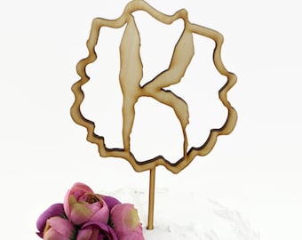 Custom letter cake topper | Initial cake topper | Cake decors | Cake toppers | Wedding cake topper | Wood cake topper | Party cake topper