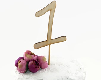 Custom number cake topper | Number cake topper | Cake decors | Cake toppers | Wedding cake topper | Wood cake topper | Party cake topper