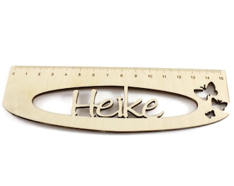 Personalisierte Holz Lineal | Personalisierte Herrscher | 15cm Lineal | Holz-Geschenk | Geschenk für Lehrer | Geschenk für Kind | Herrscher