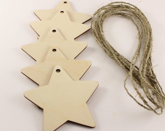 Set di 5 stelle di Natale in legno – Kit fai da te per decorazioni natalizie