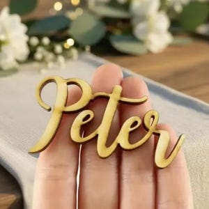 Wooden Place Cards – Elegant Laser Cut Birch Plywood Wedding Decor