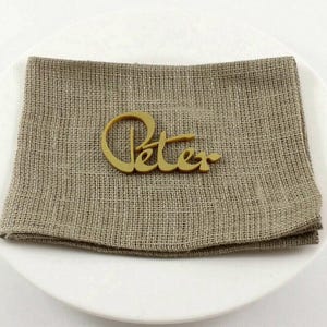 Custom Gold Acrylic Place Cards – Elegant Laser Cut Wedding and Event Decor