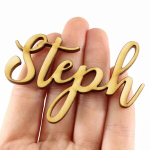 Personalized Birch Wood Place Cards – Custom Laser Cut Wedding Name Decor