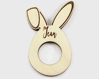 Personalized Plywood Easter Egg Holder: Bunny Decor