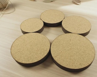 10 Pack of Round Cork Coasters (8–12 mm) – DIY Craft and Home Decor Supplies
